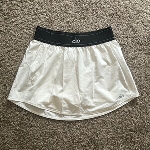ALO Yoga White Match Point Tennis Skirt